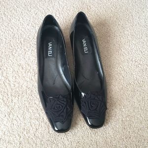 Vaneli Black Patent Leather Shoes